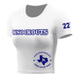 Knockouts Ladies Performance Crop Tee Royal White