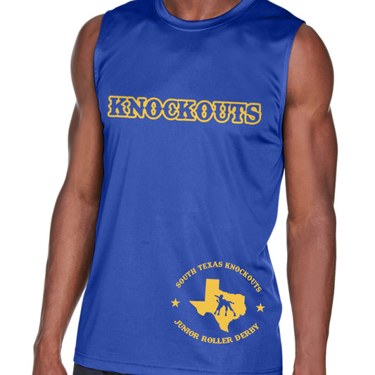 Knockouts Men's Performance Muscle Tank Royal Blue