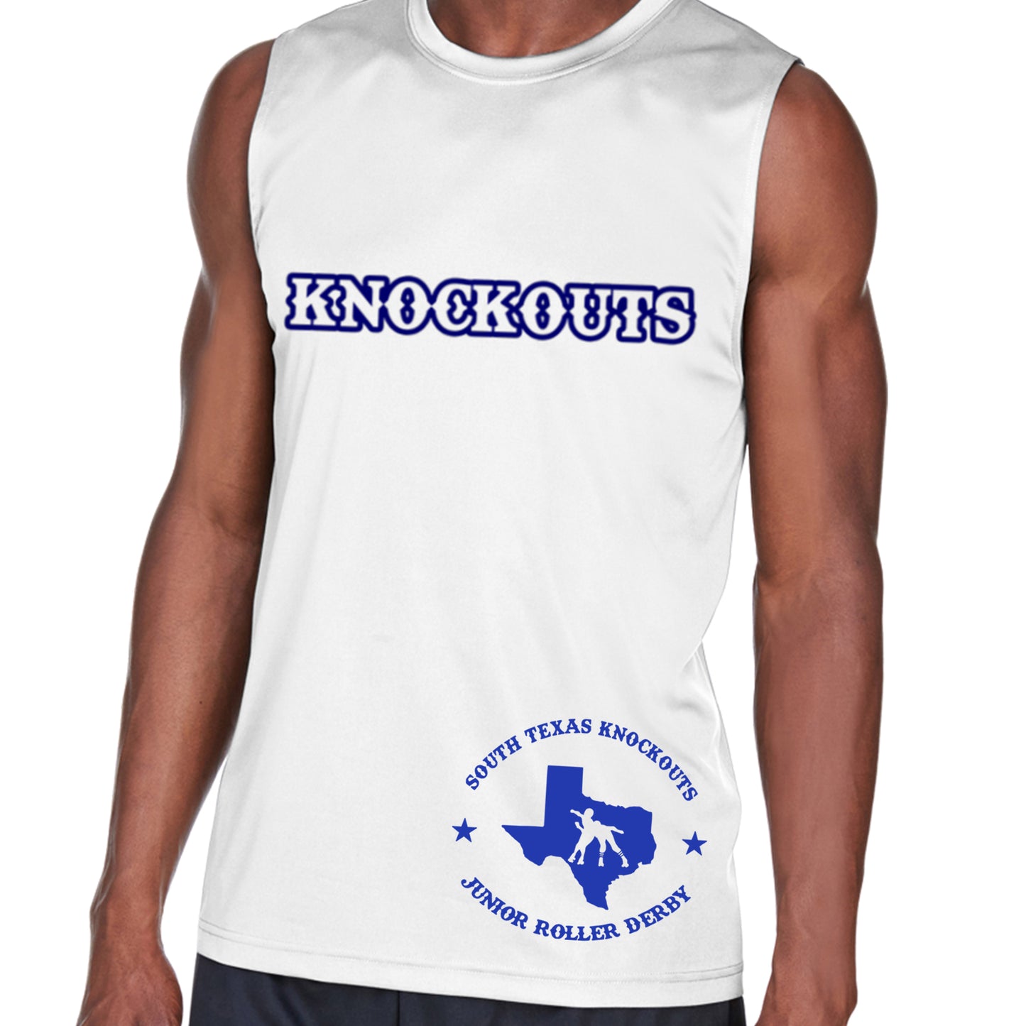 Knockouts Men's Performance Muscle Tank White