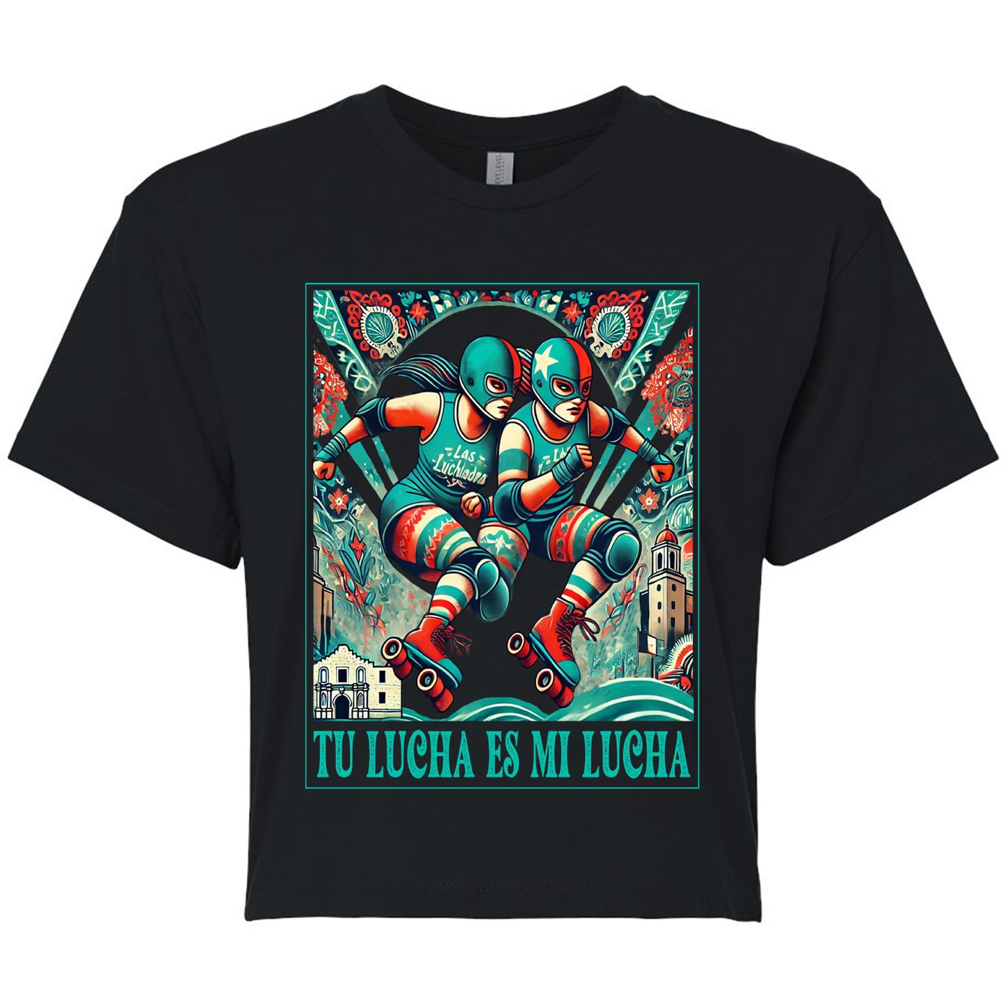 Tu Lucha Roller Derby Crop Top