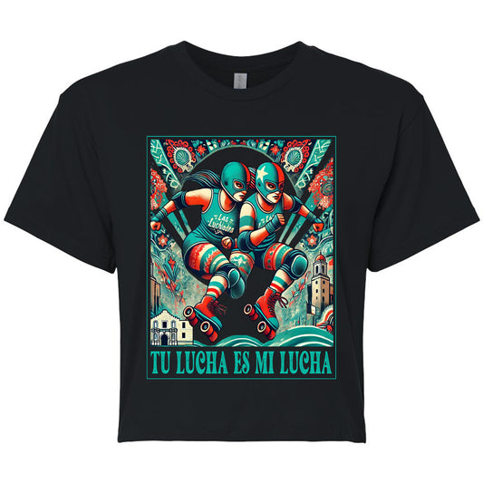 Tu Lucha Roller Derby Crop Top