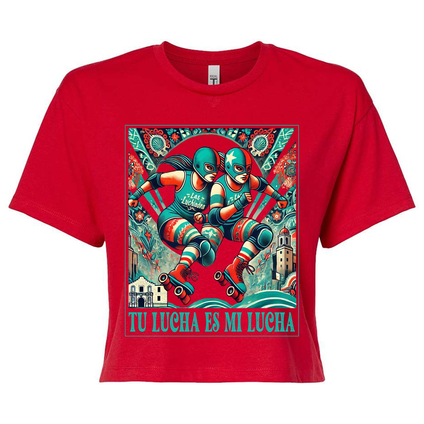 Tu Lucha Roller Derby Crop Top